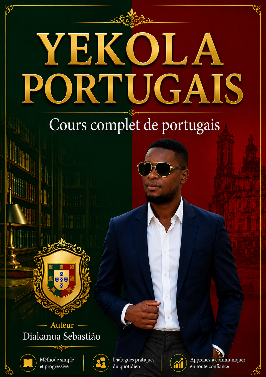 Couverture du livre YEKOLA PORTUGAIS — Cours complet de portugais, de Diakanua Sebastião